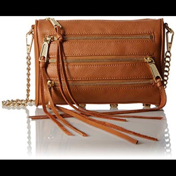 Tan Rebecca Minkoff Mini 5 Zip Crossbody - Picture 3 of 8